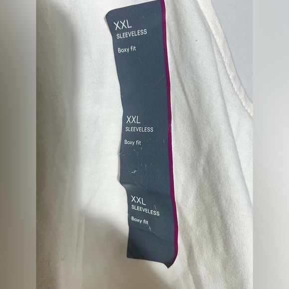 NWT all in motion sleeveless boxy tank top Womens Size XXL Cream - Picture 4 of 10